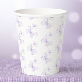 Lila Butterfly-Babydusche Pappbecher