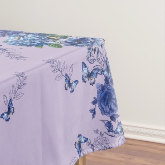 Lila Butterfly-Blume Medow Tischdecke (Beispiel)