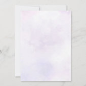 Lila Butterfly Boho Blume 1. Geburtstag Einladung (Rückseite)