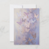 Lila Butterfly-Brautparty Dankeskarte (Rückseite)