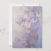 Lila Butterfly-Brautparty Einladung (Rückseite)