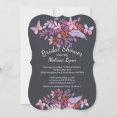Lila Butterfly-Brautparty Einladung (Vorderseite)