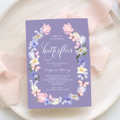 Lila Butterfly-Brautparty Einladung