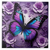 Lila Butterfly Fliese (Vorderseite)