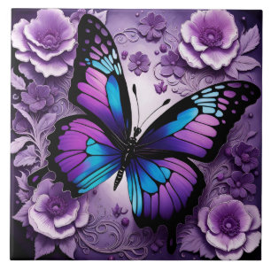 Lila Butterfly Fliese