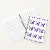 Lila Butterfly-Floral-Notebook Notizblock (Innenseite)