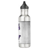 Lila Butterfly Floral Personalisiert Edelstahlflasche (Rechts)