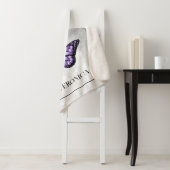 Lila Butterfly Floral Personalisiert Sherpadecke (Beispiel)