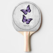 Lila Butterfly floral Ping Pong Paddle Tischtennis Schläger (Vorderseite)