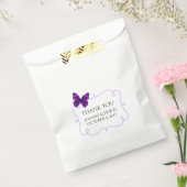 Lila Butterfly-Gastgeschenk Hochzeit Geschenktütchen (Versiegelt)
