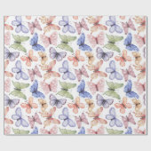 Lila Butterfly Geburtstag Geschenkpapier (Flach)