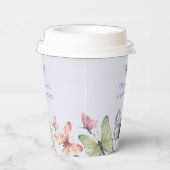 Lila Butterfly Geburtstag Pappbecher (Rechts)