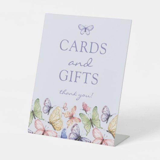 Lila Butterfly Geburtstag Sockelschild (Vorderseite)