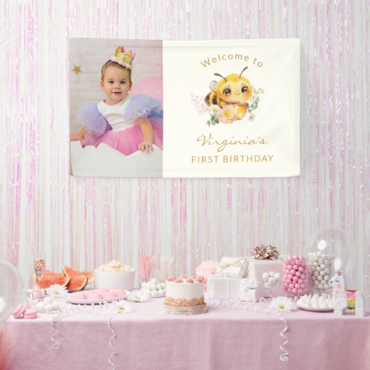 Lila Butterfly Geburtstagsbanner Banner (Party)