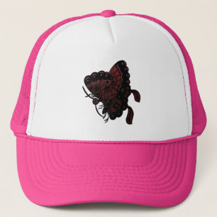 Lila Butterfly-Hat Truckerkappe