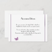 Lila Butterfly-Heart-Beilage Begleitkarte (Vorne/Hinten)