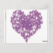 Lila Butterfly Heart Wedding Tischnummer (Rückseite)
