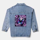 Lila Butterfly Jeansjacke (Rückseite)