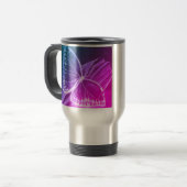 Lila Butterfly-Kaffee Reisebecher (Vorderseite Links)