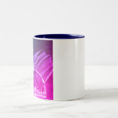 Lila Butterfly-Kaffee-Tasse Zweifarbige Tasse (Mittel)