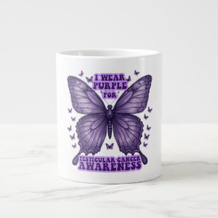 Lila Butterfly-Krebsbewusstsein Jumbo-Tasse