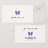 Lila Butterfly-Logo Visitenkarte (Vorne/Hinten)