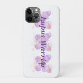 Lila Butterfly Lupus Warrior Case-Mate iPhone Hülle (Rückseite)
