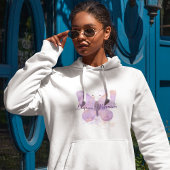 Lila Butterfly Lupus Warrior Hoodie