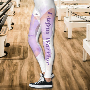 Lila Butterfly Lupus Warrior Leggings