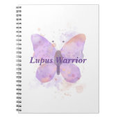 Lila Butterfly Lupus Warrior Notizblock (Vorderseite)