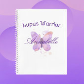 Lila Butterfly Lupus Warrior Notizblock