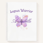 Lila Butterfly Lupus Warrior Notizblock (Vorderseite)