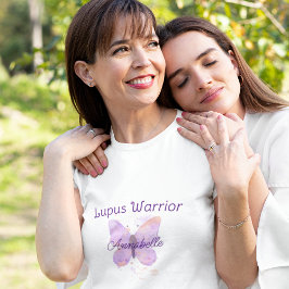 Lila Butterfly Lupus Warrior T-Shirt