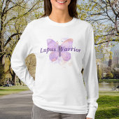 Lila Butterfly Lupus Warrior T-Shirt