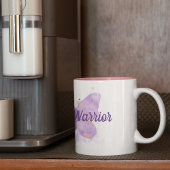 Lila Butterfly Lupus Warrior Zweifarbige Tasse