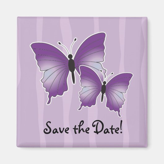 Lila Butterfly-Magnet Save the Date Magnet (Vorne)