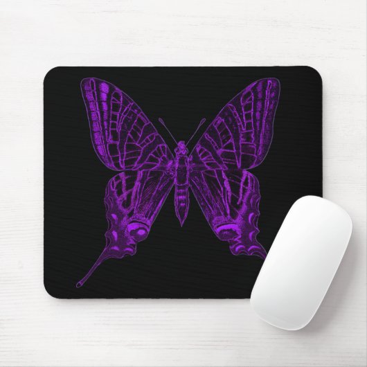 Lila Butterfly Mousepad (Mit Mouse)