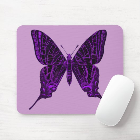 Lila Butterfly Mousepad (Mit Mouse)