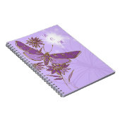 Lila Butterfly-Notebook Notizblock (Rechte Seite)