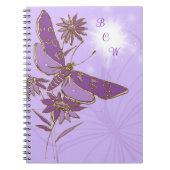 Lila Butterfly-Notebook Notizblock (Vorderseite)
