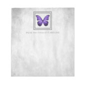 Lila Butterfly Personalisiert Notepad Notizblock (Vorderseite)