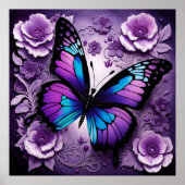 Lila Butterfly Poster (Vorne)
