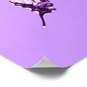 Lila Butterfly-Poster Poster (Ecke)