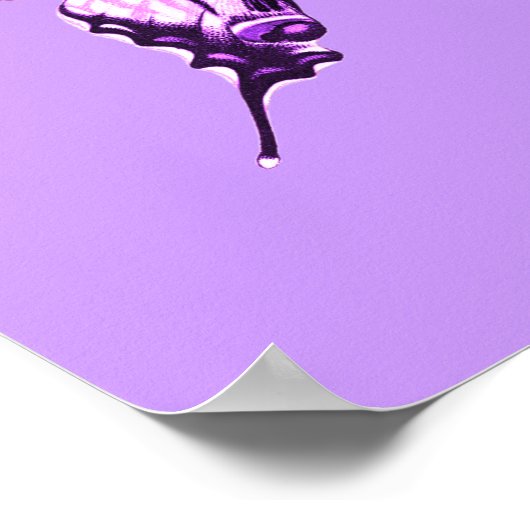 Lila Butterfly-Poster Poster (Ecke)