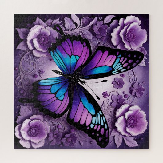 Lila Butterfly Puzzle (Horizontal)