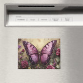 Lila Butterfly Rose Bush Malerei Magnet (In Situ (Geschirrspüler))