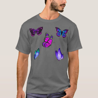 Lila Butterfly-Sammlung T-Shirt