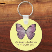 Lila Butterfly-Schlüsselanhänger Schlüsselanhänger (Vorderseite)