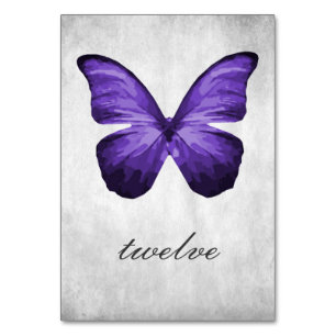 Lila Butterfly-Tischnummer Tischnummer