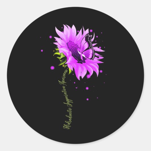 Lila Butterfly Überdosierung Frauen W Runder Aufkleber (Vorderseite)